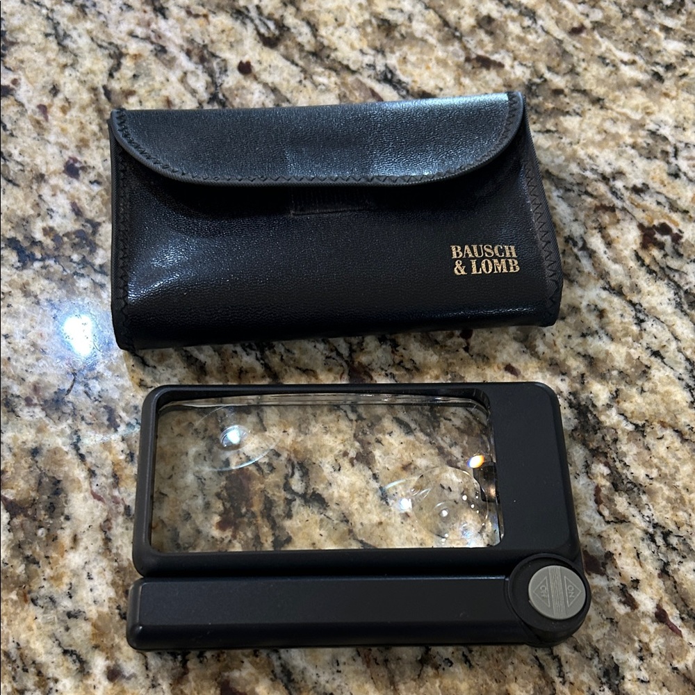 Bausch & Lomb Black Folding Magnifier with Case